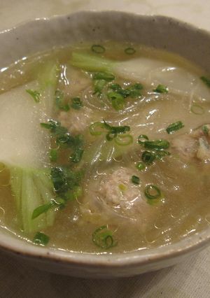 軟骨入り鶏団子と春雨のスープ-レシピのメイン写真