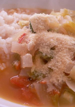 たっぷり野菜のイタリアンスープおじや風-レシピのメイン写真