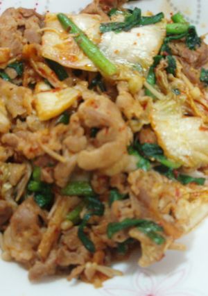 豚肉とニラのキムチ炒め☆-レシピのメイン写真