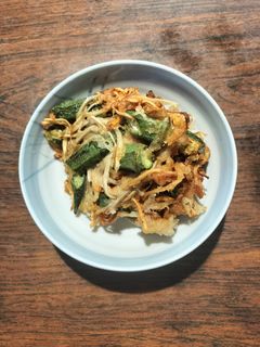 オクラと切りごぼう人参のかき揚げ-レシピのメイン写真