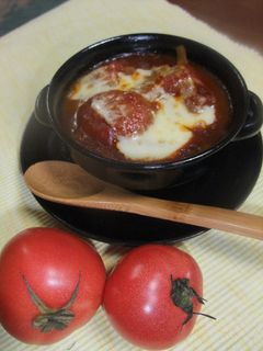 丸ごとトマトのスープグラタン♪-レシピのメイン写真