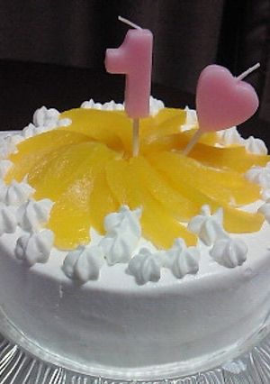1歳の誕生日ケーキ(o^∀^o)-レシピのメイン写真