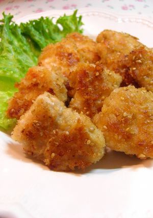 ✿鶏肉のにんにく醤油ごまパン粉焼き✿-レシピのメイン写真