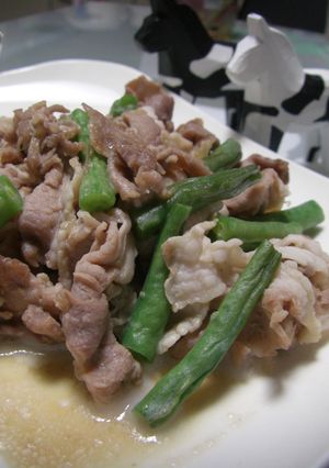 豚肉とインゲンの生姜炒め-レシピのメイン写真
