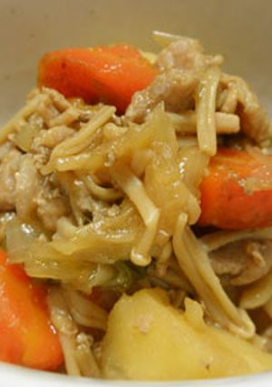 エノキ入り肉じゃが　お弁当のおかず-レシピのメイン写真