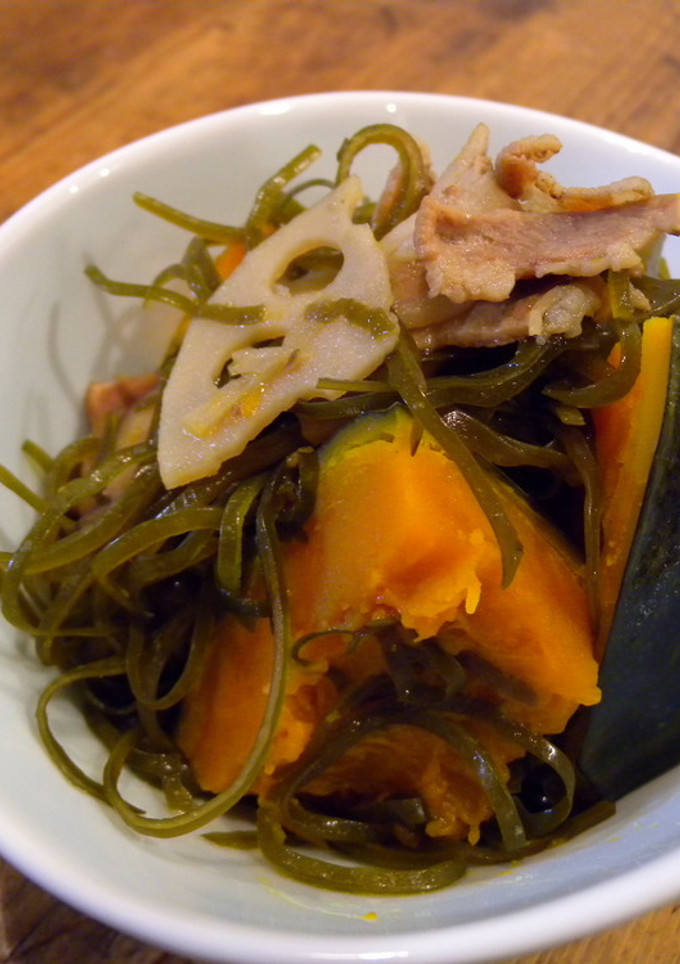 切り昆布とかぼちゃの煮物-レシピのメイン写真