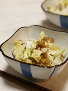納豆とシャキシャキ白菜のあえ物-レシピのメイン写真