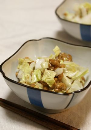 納豆とシャキシャキ白菜のあえ物-レシピのメイン写真
