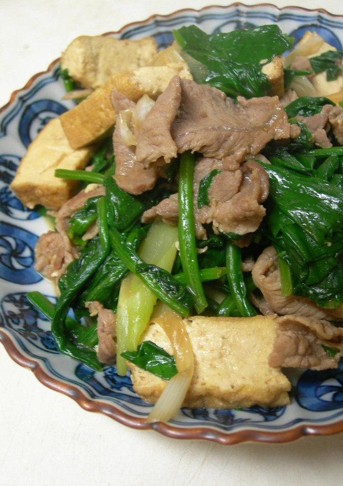 厚揚げとほうれん草の醤油炒め-レシピのメイン写真