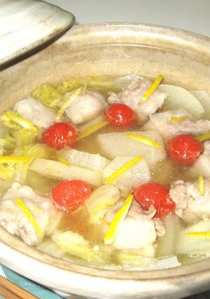 豚チーズと冬野菜のお鍋～ゆず風味～-レシピのメイン写真