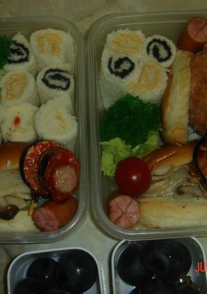 小学生男子お弁当~ナスのピザ風~-レシピのメイン写真
