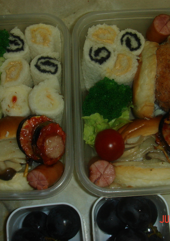 小学生男子お弁当～ナスのピザ風～-レシピのメイン写真