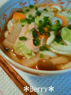 【野菜たっぷり♪肉汁うどん】-レシピのメイン写真