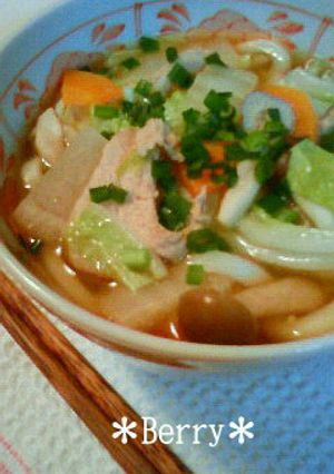 【野菜たっぷり♪肉汁うどん】-レシピのメイン写真