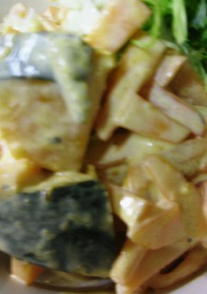 柿とカボチャのマヨネーズ和え-レシピのメイン写真