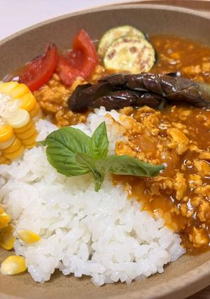 夏野菜たっぷり♪鶏ひき肉カレー-レシピのメイン写真