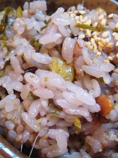 ♡15穀米の高菜そぼろごはん♡+..*-レシピのメイン写真