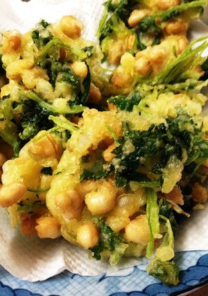 大豆と三つ葉とむきエビのかき揚げ♪-レシピのメイン写真