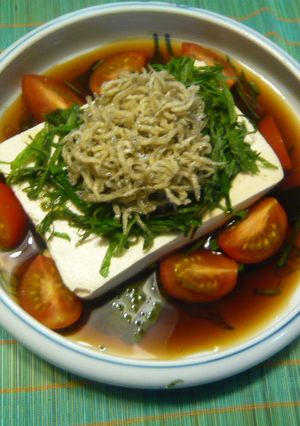 ダイエットに☆豆腐とおじゃこの和え物-レシピのメイン写真