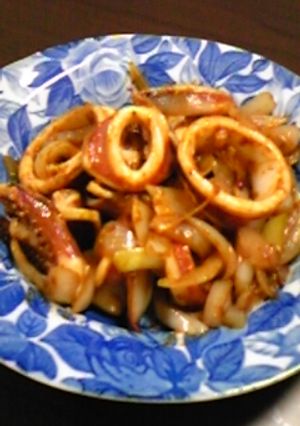 キイ子ばあちゃんのイカ玉カレーいため-レシピのメイン写真