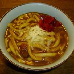 รูปของ レトルトカレーでカレーうどん