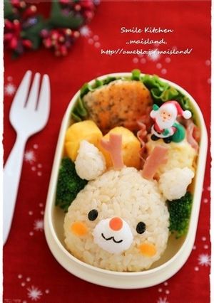 クリスマスキャラ弁♪赤鼻のトナカイさん♪-レシピのメイン写真