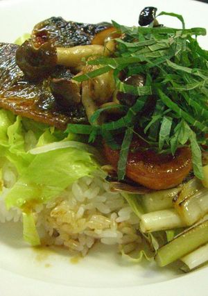 さんまの蒲焼と焼野菜丼-レシピのメイン写真