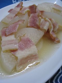 ♪大根とベーコンの白だし煮♪-レシピのメイン写真