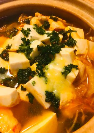 プチッと鍋●鶏肉のキムチーズ鍋-レシピのメイン写真