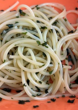 レンチン時短簡単わかめふりかけパスタ-レシピのメイン写真