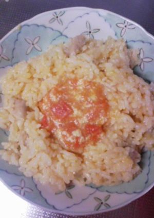 家族でﾗﾝﾁ♪ﾄﾏﾄのﾁｰｽﾞﾘｿﾞｯﾄ-レシピのメイン写真