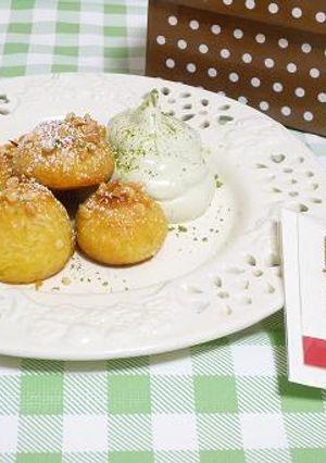 抹茶クリームのプチシュー♪-レシピのメイン写真