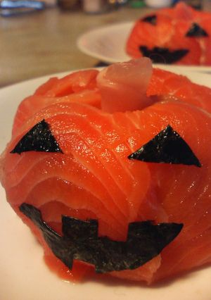 サーモンのハロウィン寿司-レシピのメイン写真