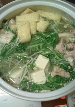 水菜の梅風味鍋-レシピのメイン写真