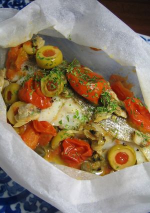 お魚のレンジ蒸しアクアパッツァ風-レシピのメイン写真