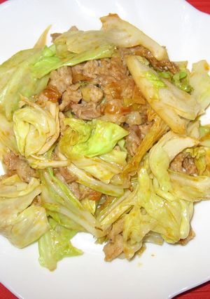 簡単☆豚肉とキャベツの味噌炒め-レシピのメイン写真
