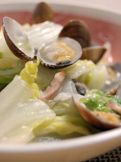 あさりと白菜の酒蒸し-レシピのメイン写真