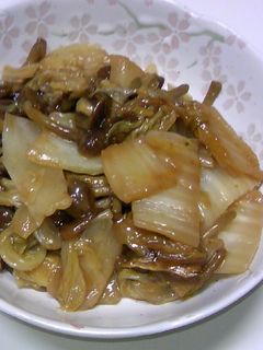 白菜となめこの炒めもの-レシピのメイン写真