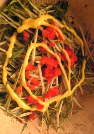 水菜と紅生姜のマヨネーズ焼き-レシピのメイン写真
