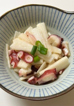 タコと長芋の梅風味あえ-レシピのメイン写真