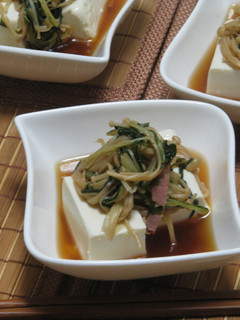 みず菜 で美味しい豆腐!-レシピのメイン写真