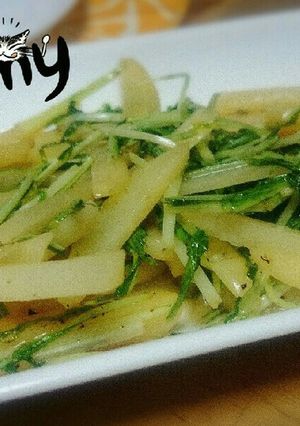 水菜と千切りポテトのさっと炒め-レシピのメイン写真