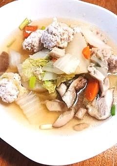 たっぷり野菜の鶏団子スープ-レシピのメイン写真