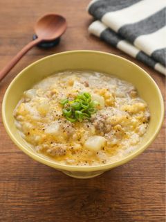 レンジで♪豚ひき肉と大根のオートミール粥-レシピのメイン写真