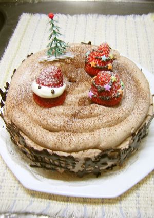 モントンで簡単クリスマスケーキ♪-レシピのメイン写真