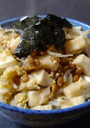 はんぺんと納豆のツル②卵とじ丼-レシピのメイン写真