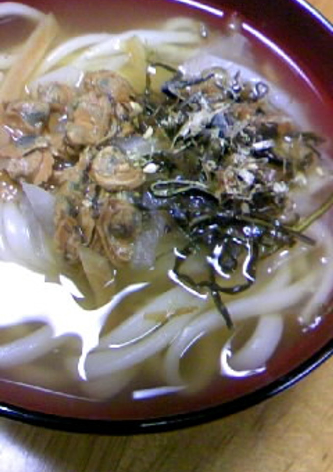 シジミの佃煮の白だしうどん-レシピのメイン写真