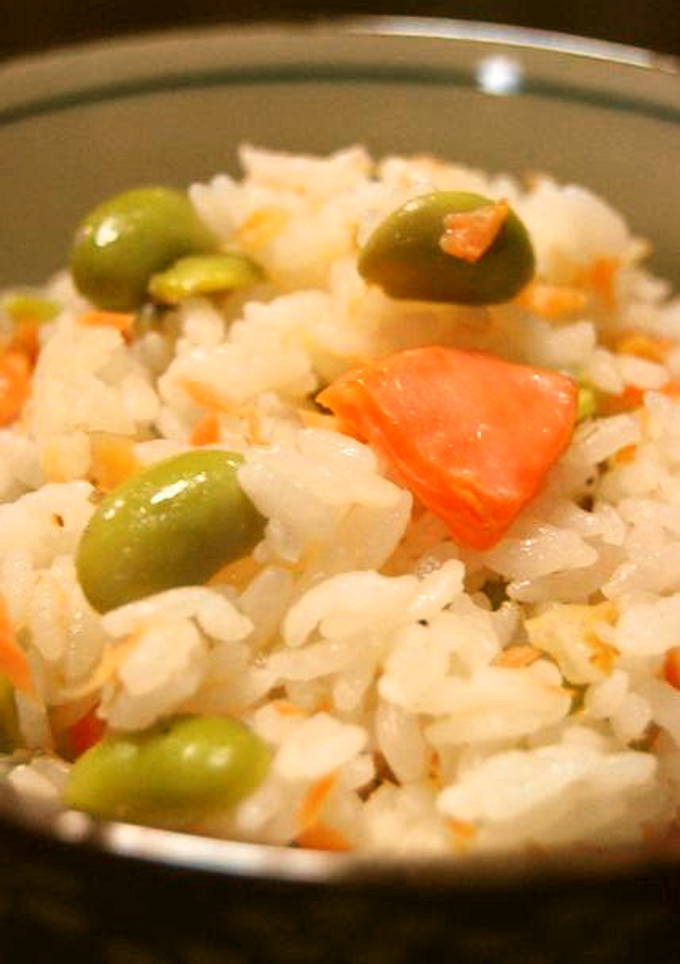 枝豆と鮭の混ぜご飯-レシピのメイン写真