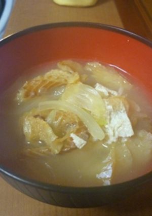 お肌すべすべ♥プゴク（油揚げ+玉葱）-レシピのメイン写真