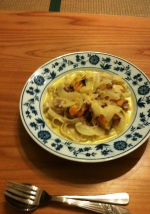 簡単かぼちゃのクリームパスタ-レシピのメイン写真